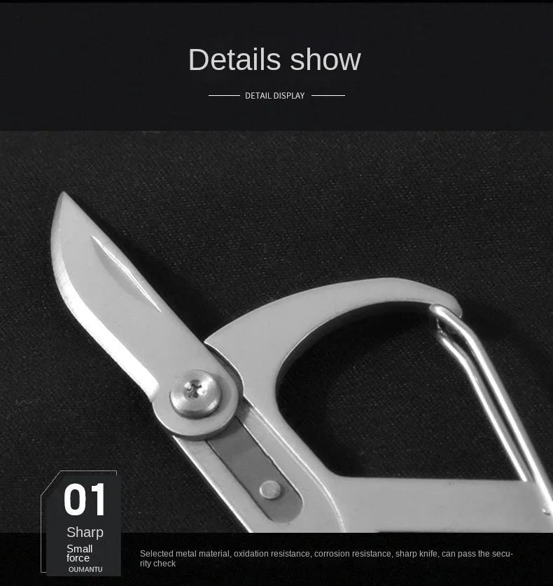 Stainless Steel 6-in-1 EDC Car Keychain – Knife, Bottle Opener & Multi-Bit Screwdriver