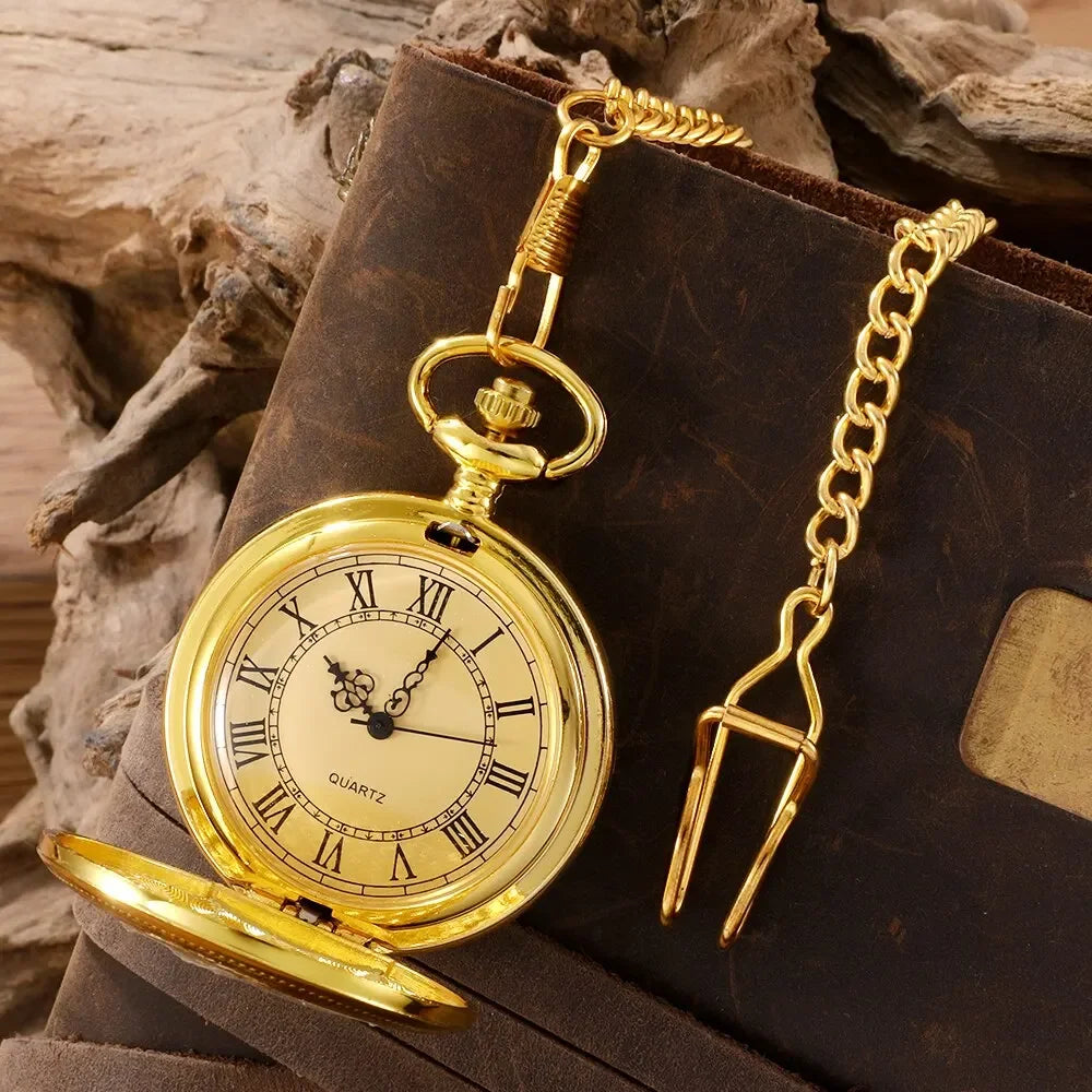 1 pcs quartz pocket watch for men and women, antique steampunk, vintage pocket watch