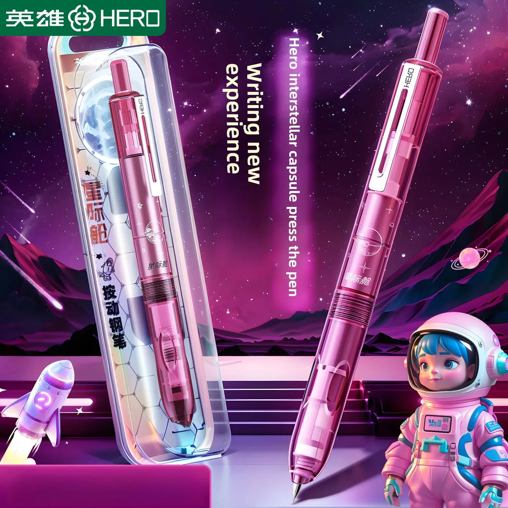Hero P320 Press Pen Time Space Cabin Beginner Student Male and Female High Beauty Practice Special Pen Can Replace Ink Bag