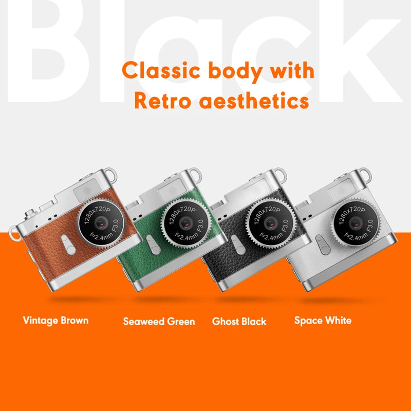Mini 1080P HD Retro Digital Camera Pocket Cameras Photography Travel Selfie Entry-Level Small Mini Camera Compact Camcorder