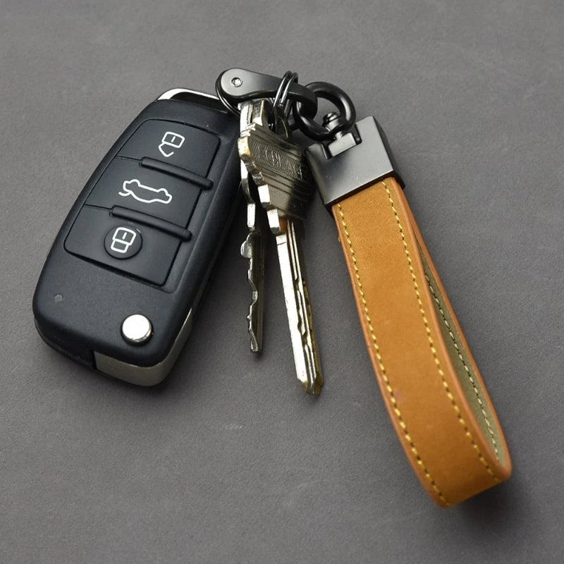 Key Chains for Men and Women Top Layer Cowhide Car Key Pendants, Genuine Leather Key Chains Gifts Business Gifts