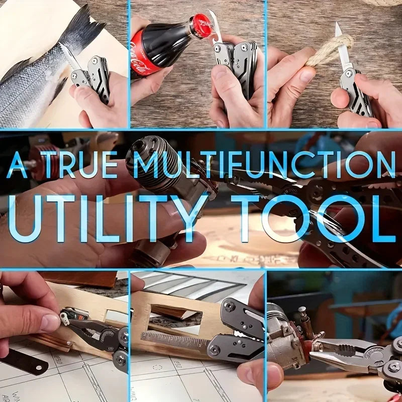 Multitool 24in1 With Mini Tools Knife Pliers And 11 Bits  Multi Tool All In One Multi Function Gear Camping Backpacking Survival