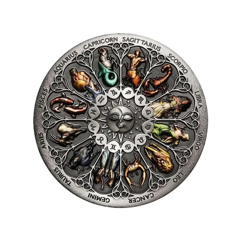 Constellation Coins Twelve Constellations Commemorative Coins Lucky Goddess Guardian Coins