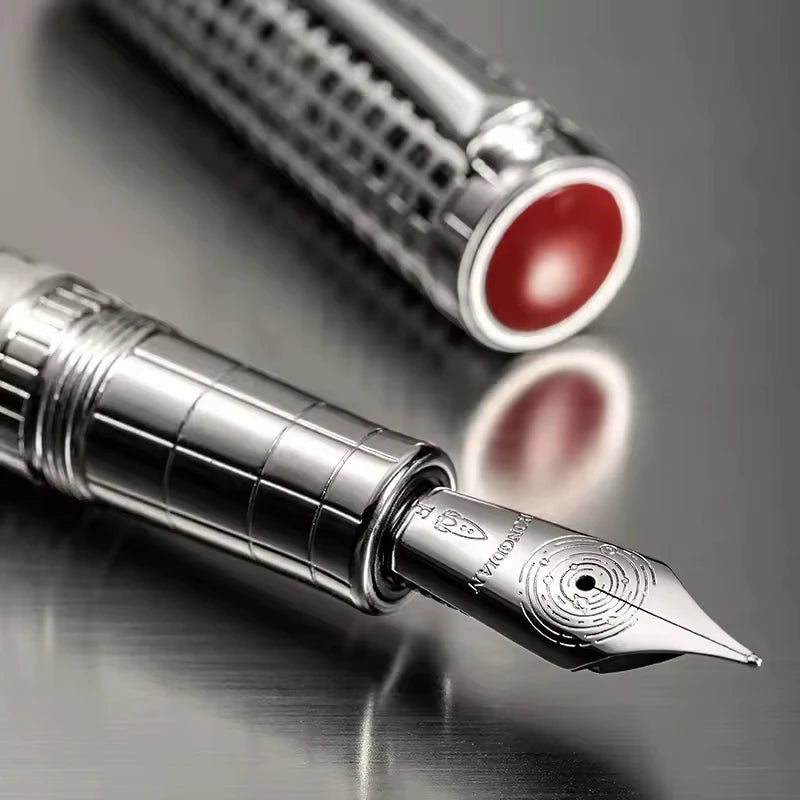 Hongdian WA35 Limited Edition Fountain Pen EF F Nib with Converter Space Shuttle Pattern Writing Gift Pen office study supplies