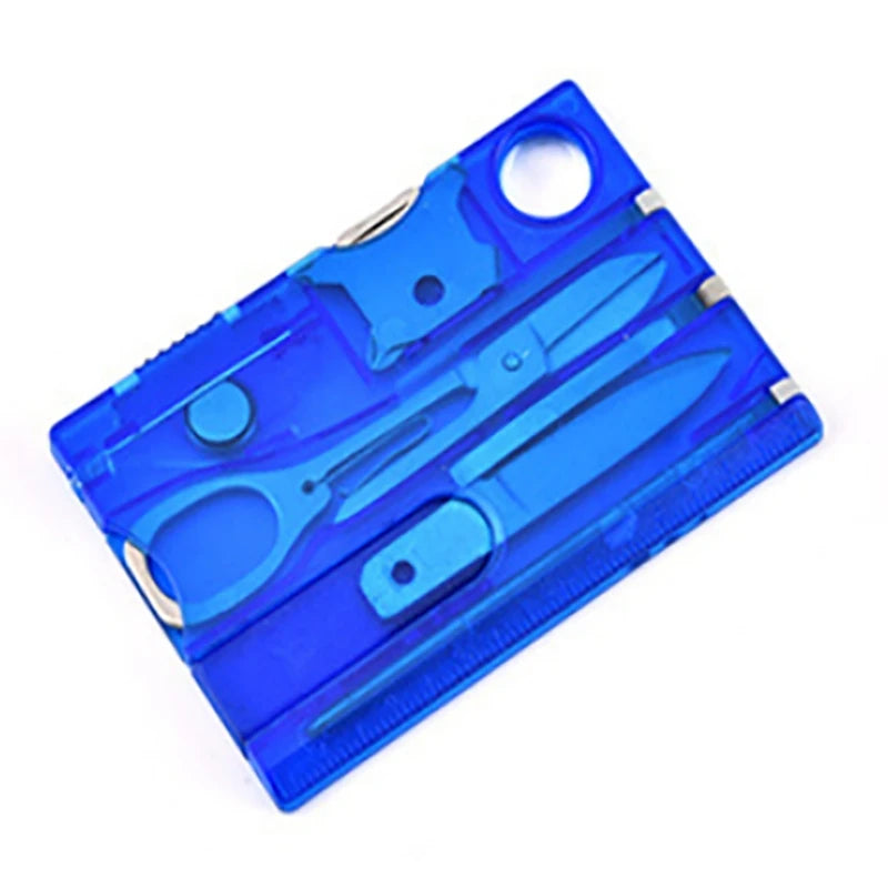 HOT 12 In 1 Pocket Credit Card Portable Multi Tools Outdoor Survival Camping Equipment 1 Box Portable Hiking Cards EDC Tool Gear