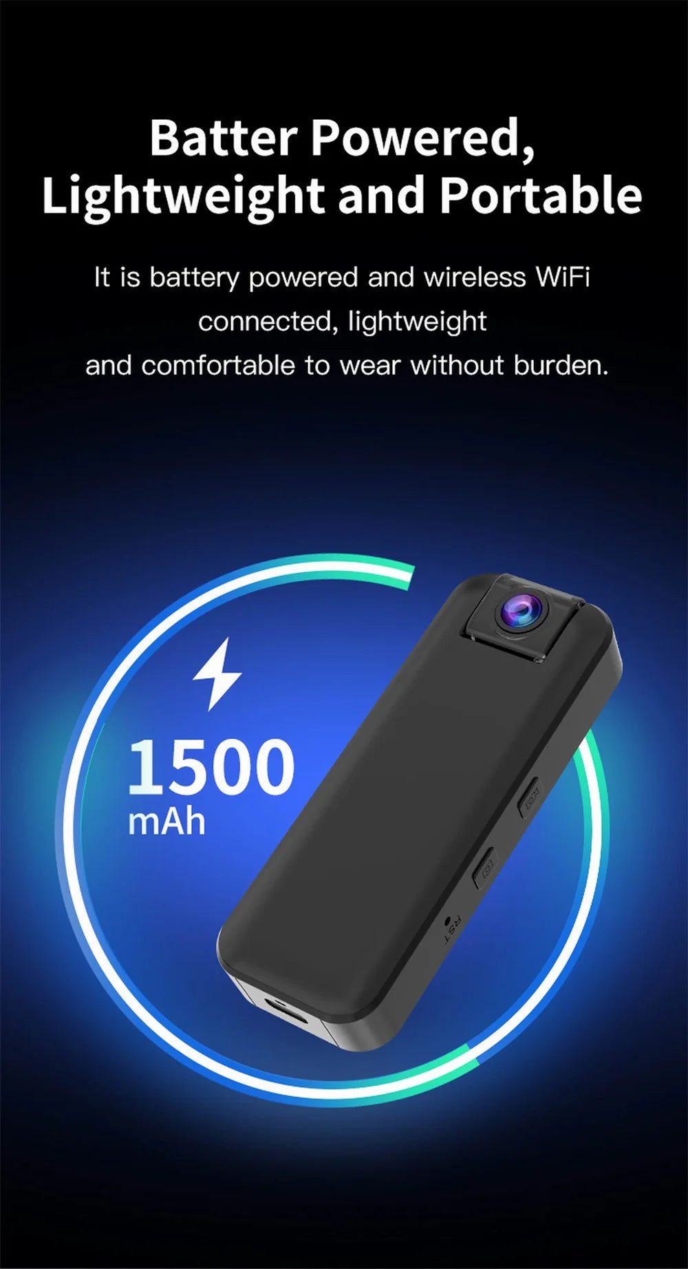 Professional 4K Evidence Body Cam - Flip Lens Design, Night Vision, 4G Lte + Wifi, Secure Data Storage for Law Enforcement