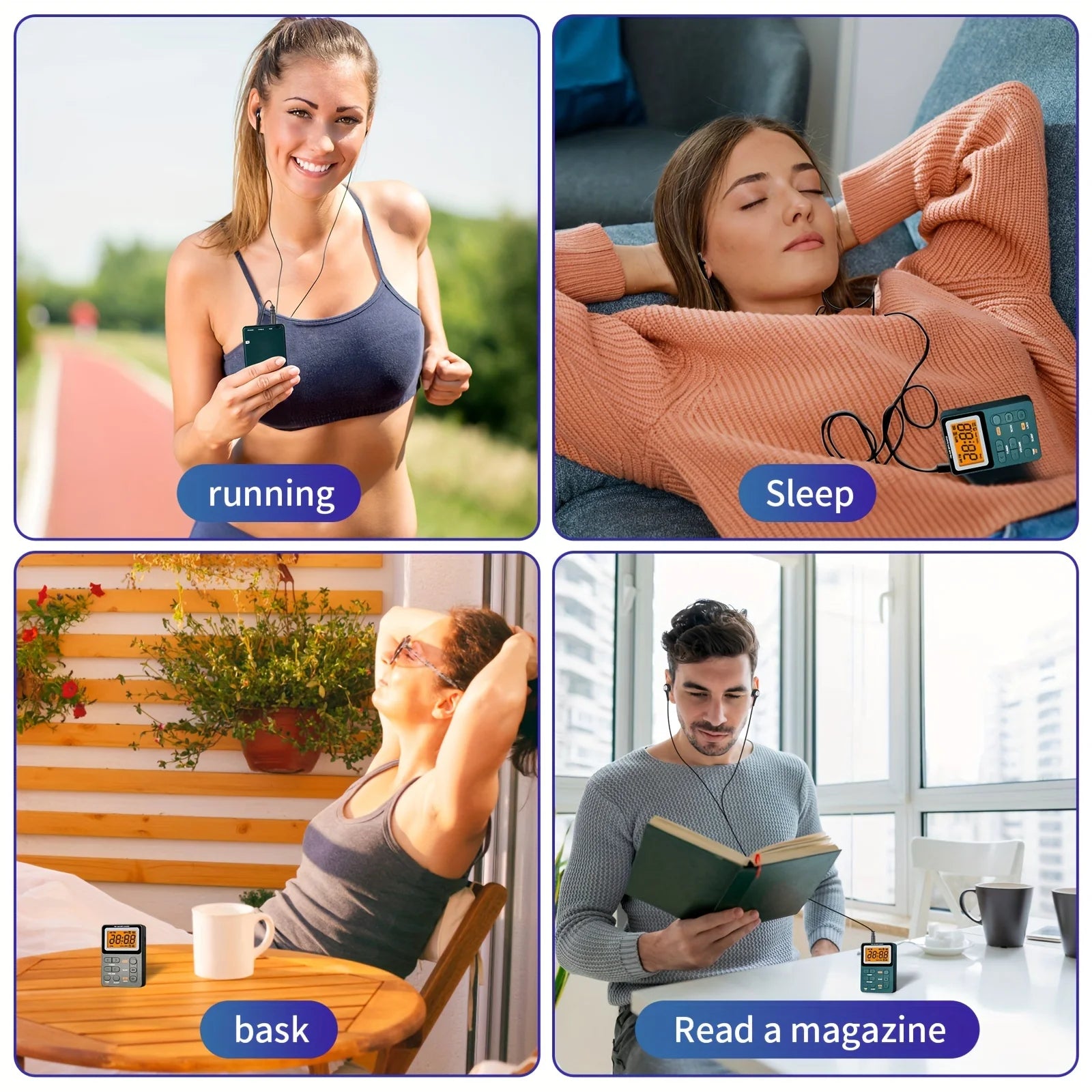 Small Emergency Portable FM/AM/MP3 Radio 600mAh Rechargeable Battery Radio for Outdoor Sports, Leisure and Entertainment