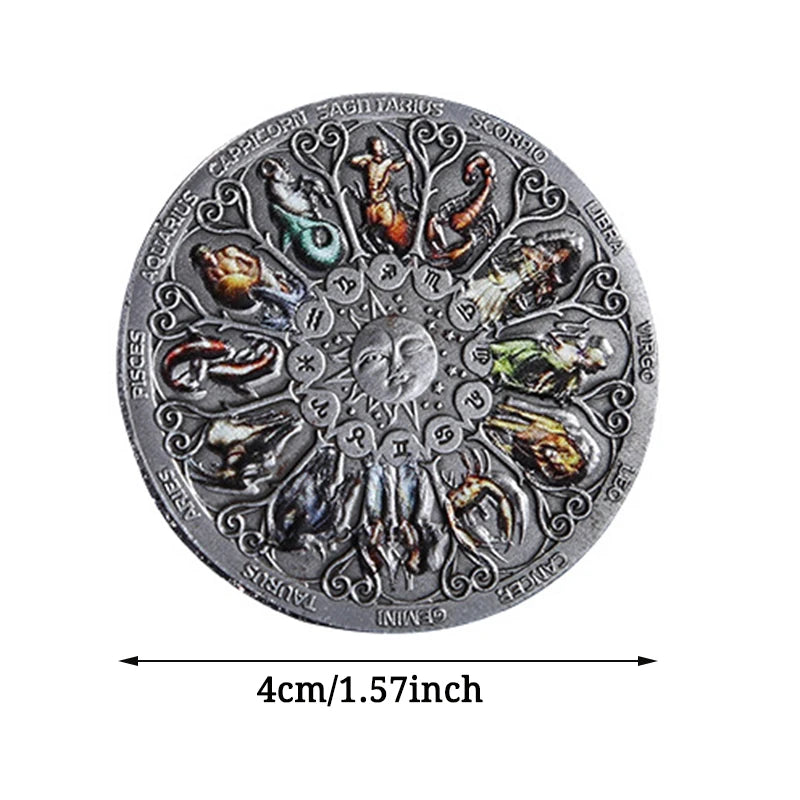 Constellation Coins Twelve Constellations Commemorative Coins Lucky Goddess Guardian Coins