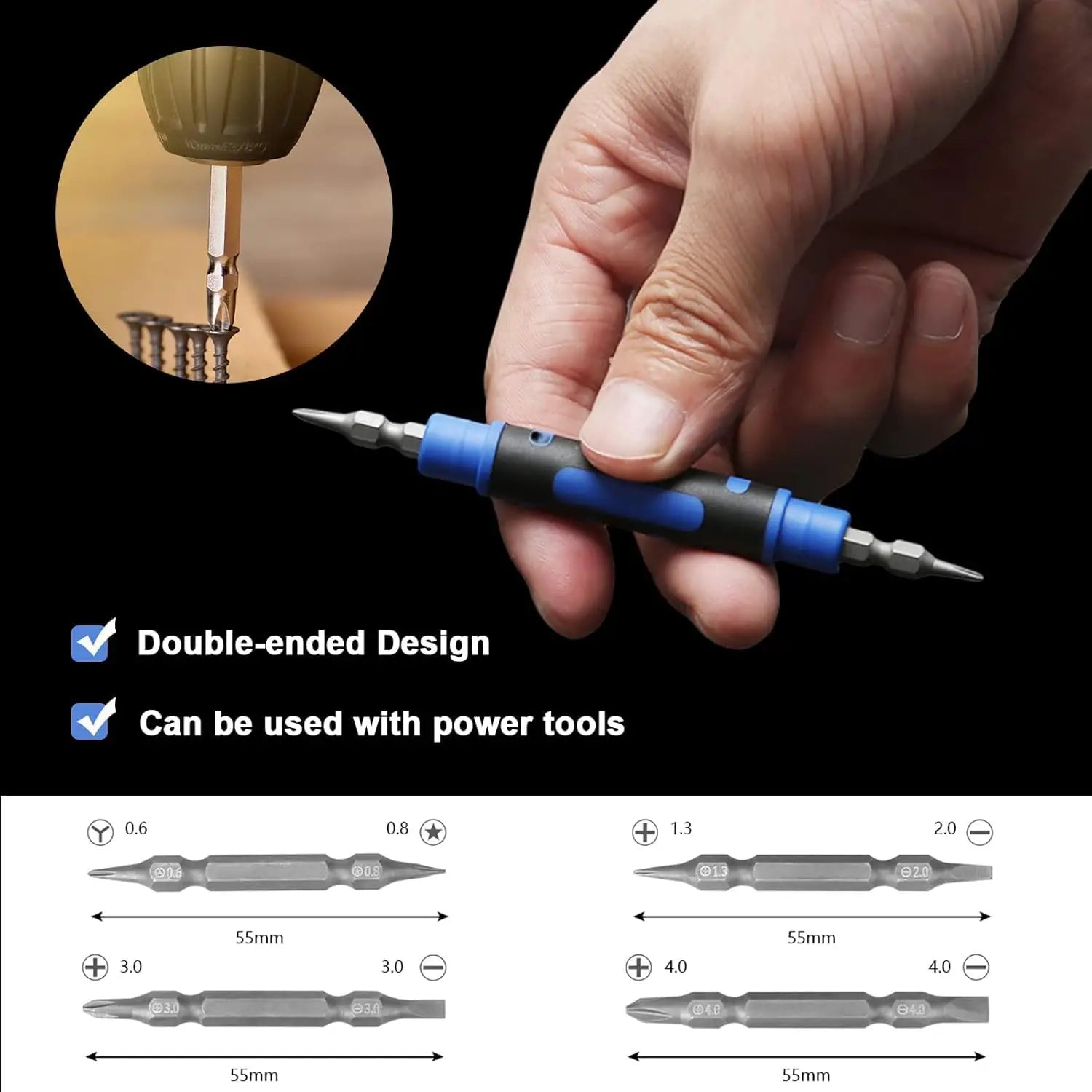 4 in 1 Screwdriver for phone repair Pen Shaped Pocket Screwdriver Portable Double Ended Screwdriver for Home Repair Tool
