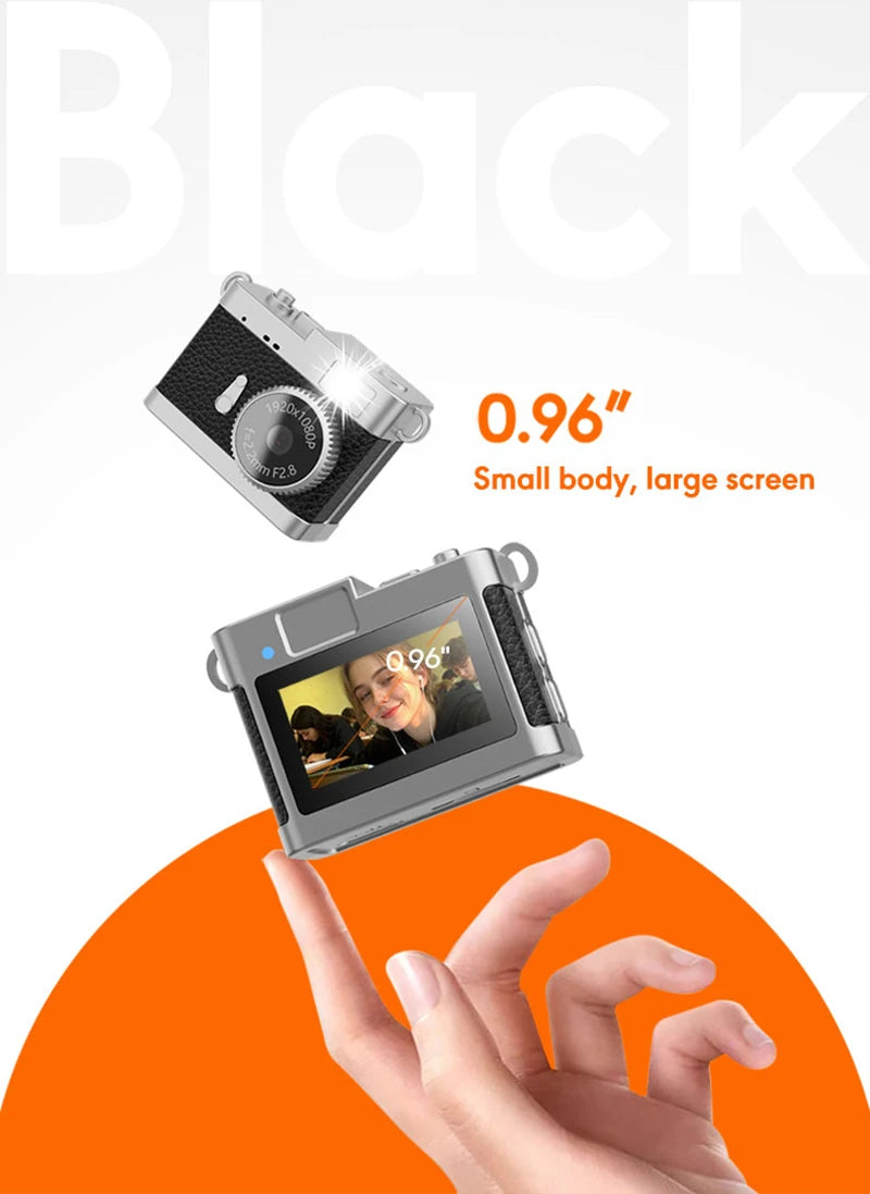 Mini 1080P HD Retro Digital Camera Pocket Cameras Photography Travel Selfie Entry-Level Small Mini Camera Compact Camcorder