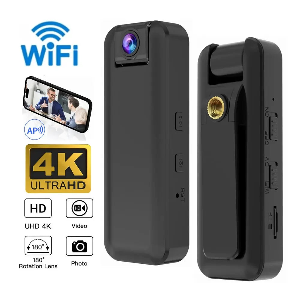 Professional 4K Evidence Body Cam - Flip Lens Design, Night Vision, 4G Lte + Wifi, Secure Data Storage for Law Enforcement