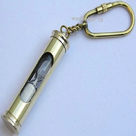 Vintage Brass Nautical Miniature Keychains Set of 4 Maritime Metal Key Rings Collectible Souvenirs for Sailors, Boats & Coastal